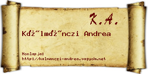 Kálmánczi Andrea névjegykártya